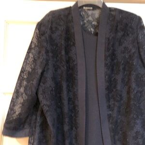 R&M Richards by Karen Kwong event dress with sheer embellished blazer